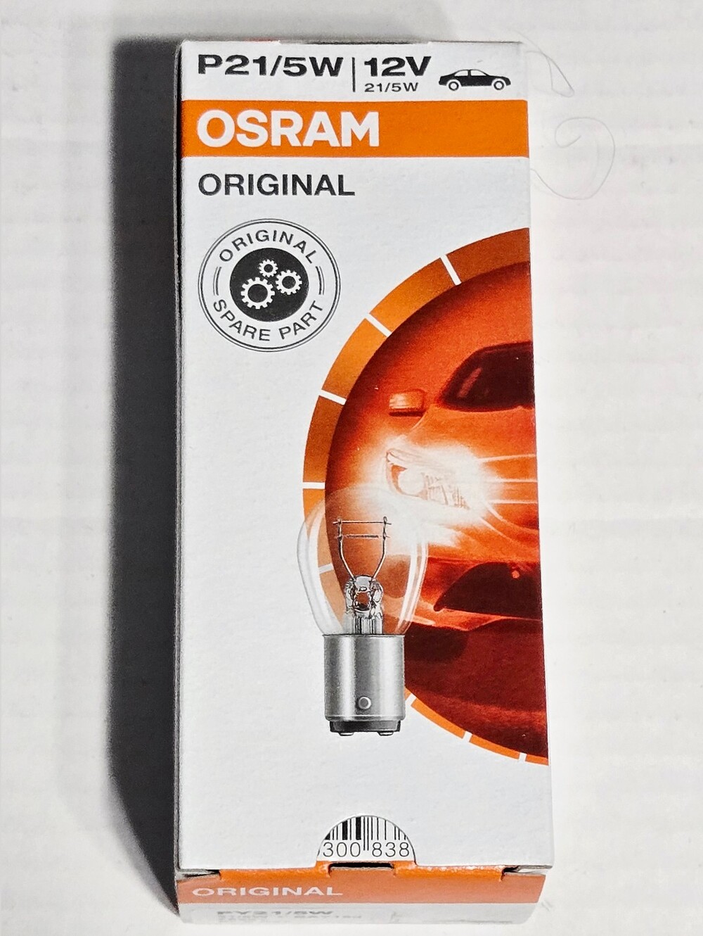 OSRAM P21/5W 12V 21/5W PY21/5W 7528Y BAY15d Amber Automotive Bulbs 10 Pack